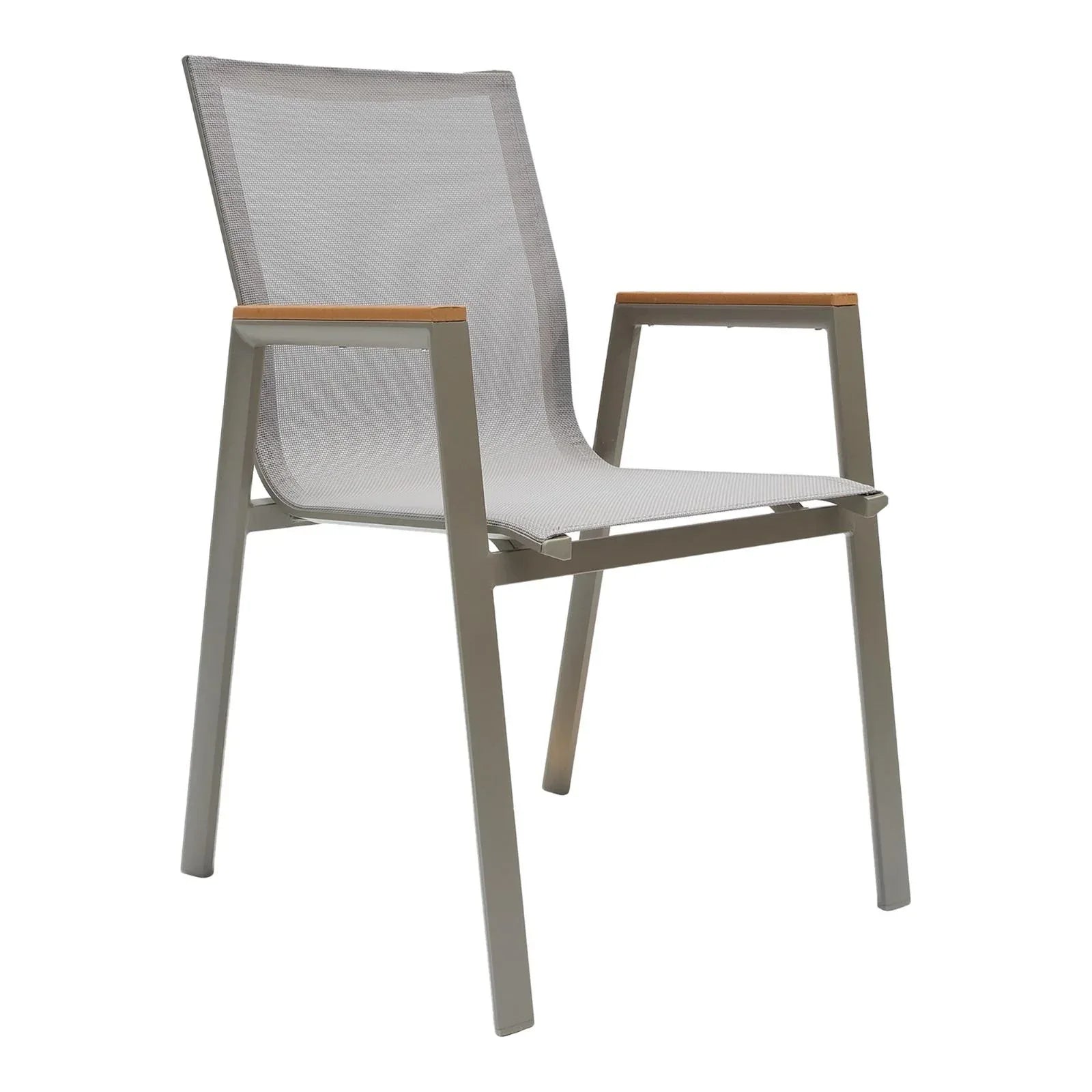 Aluminum Dining Chair Grey - The Outdoor Furniture Market 
