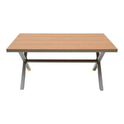 Aluminum & PVC Rectangle Shape Dinning Table - The Outdoor Furniture Market 