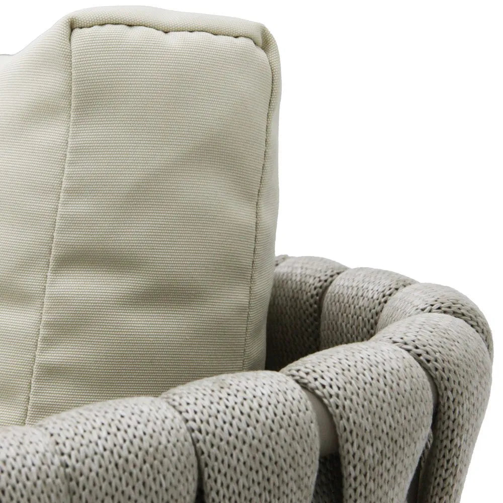 Casa Fiora 5-Seater Woven Rope Aluminum Outdoor Sofa Set - The Outdoor Furniture Market 