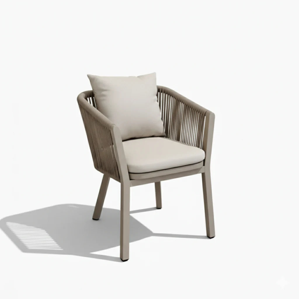 Prestige Luxury Aluminum Frame WPC Outdoor Dining Set – 6 Seater