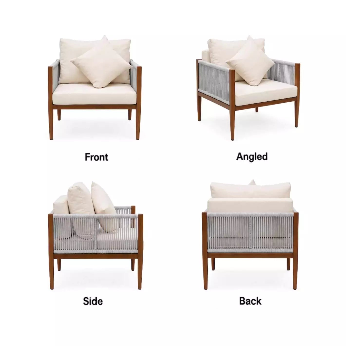 8-Seater Outdoor Garden Sofa Set | Aluminium Frame & Sponge Cushions | Grey/Beige
