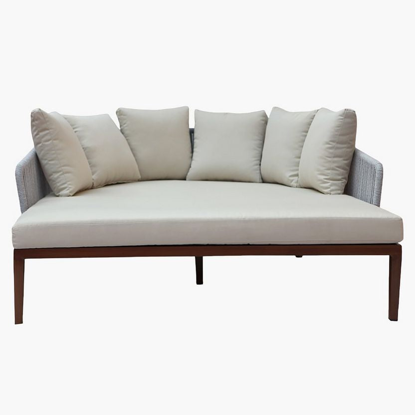 Double Outdoor Sun Lounger - Aluminum Frame, Plush Comfort