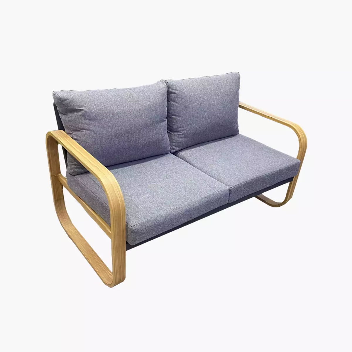 7-Seater Aluminium Outdoor Sofa Set | Water-Resistant Fabric Cushions | Straight-Arm Design