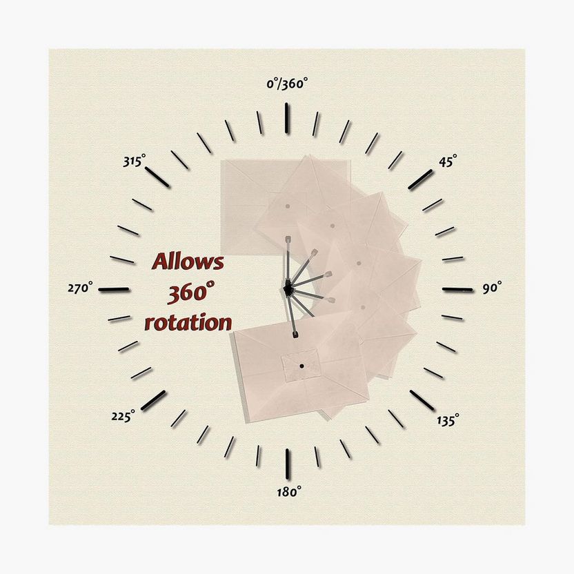 11.5ft Square Rotating Offset Patio Umbrella for Expansive Outdoor Shade