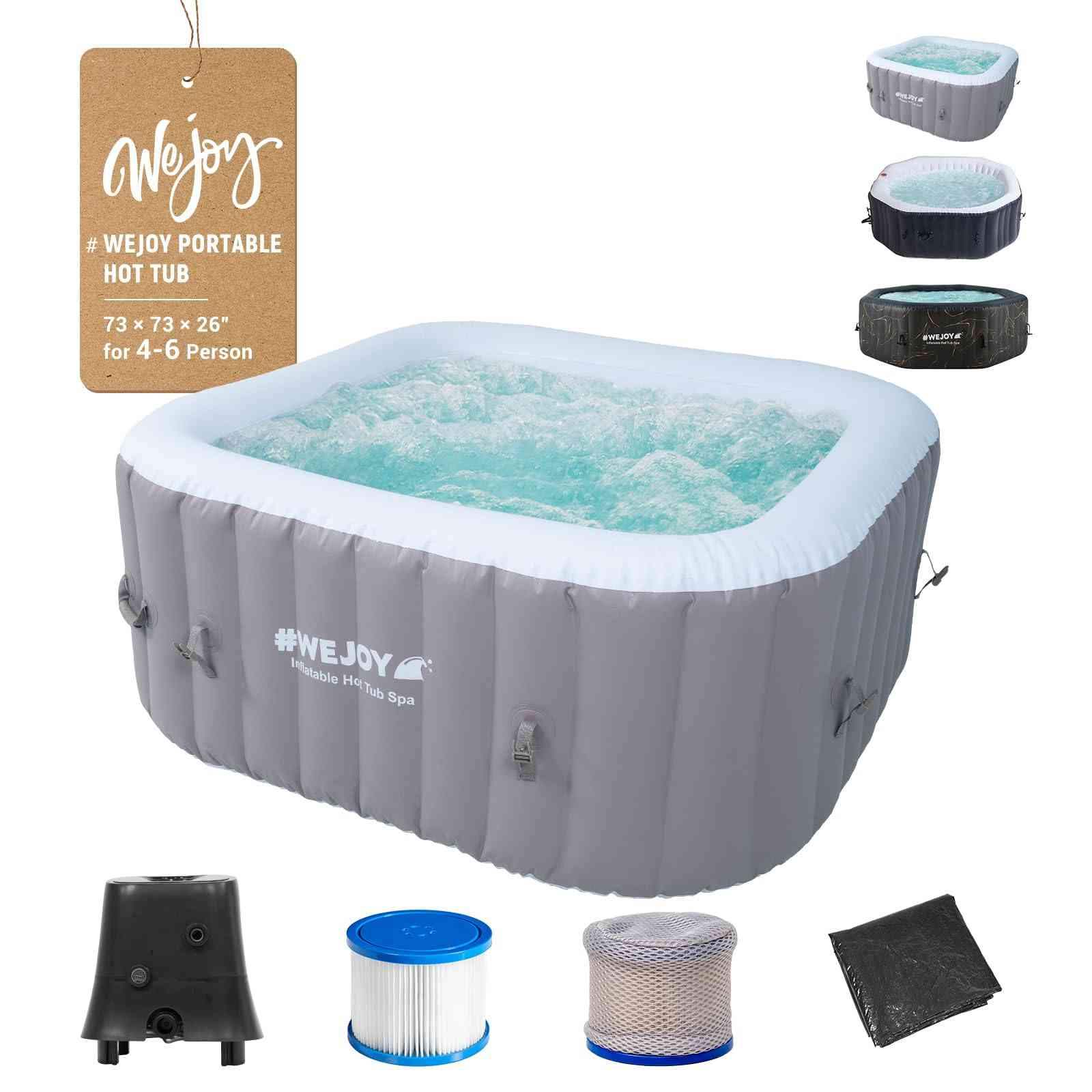 Blue hot tub replacement filter cartridges, 4-pack, for pools and hot tubs, designed by The Outdoor Furniture Market.