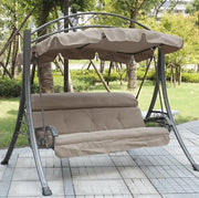 3-Seater Outdoor Swing - Aluminum Frame with Cushion - The Outdoor Furniture Market