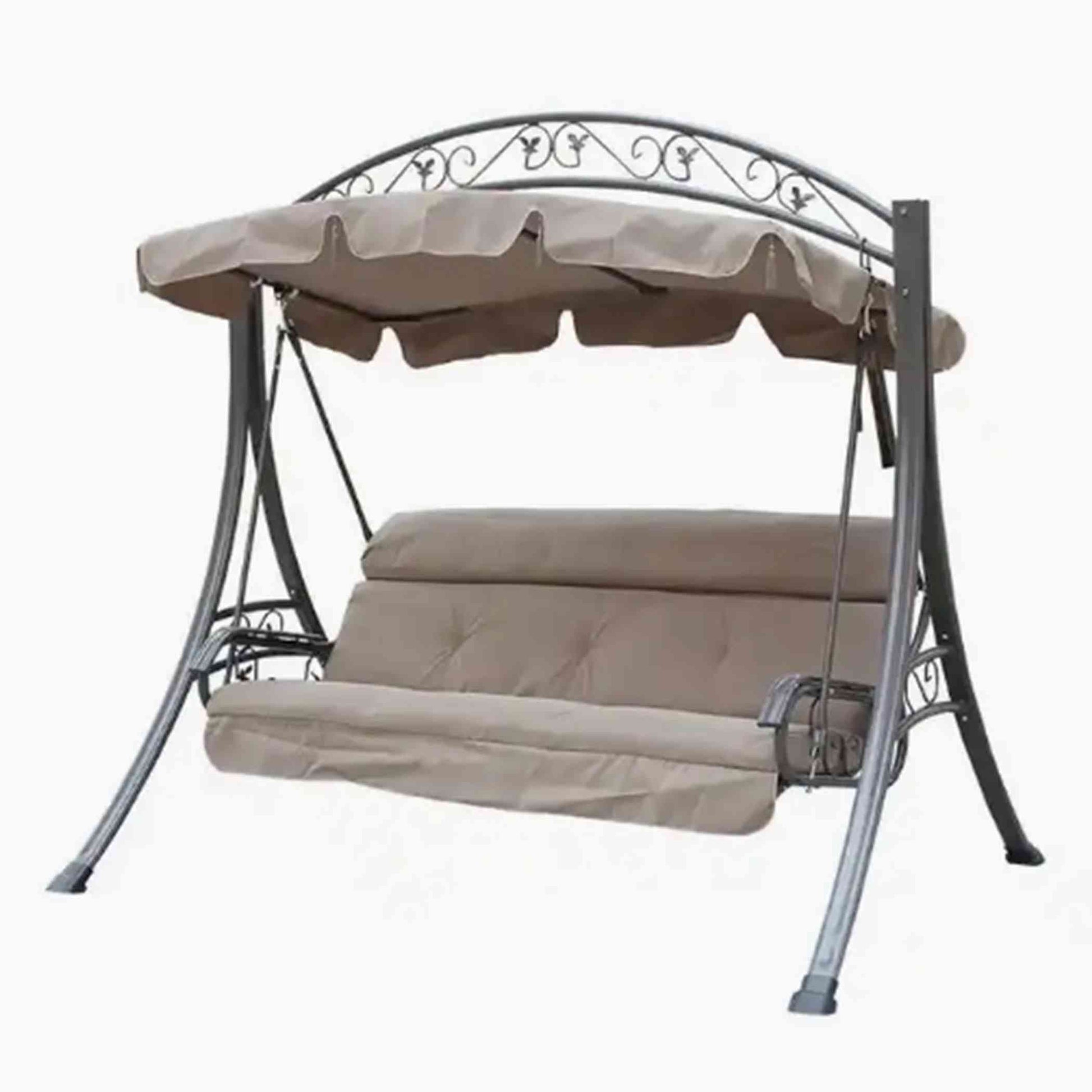 3-Seater Outdoor Swing with Cushion
