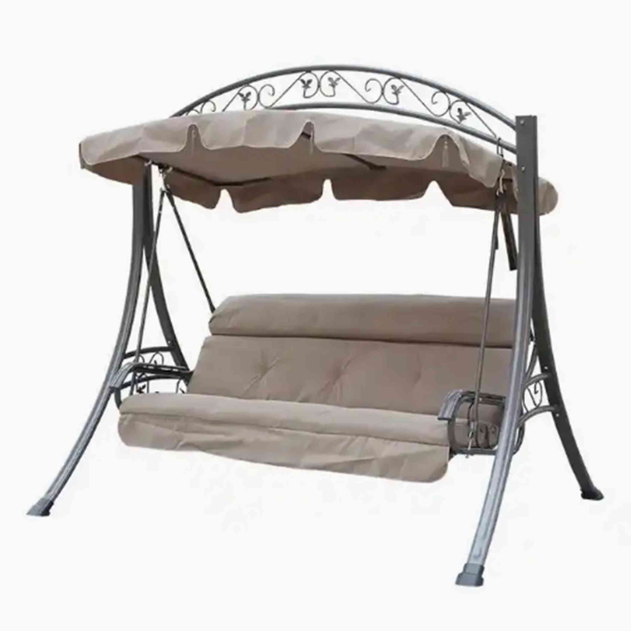 3-Seater Outdoor Swing with Cushion