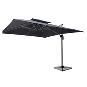 Large black cantilever patio umbrella from The Outdoor Furniture Market