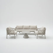 Modern 5-Seater Outdoor Sofa Set – Aluminum Frame with Coffee Table