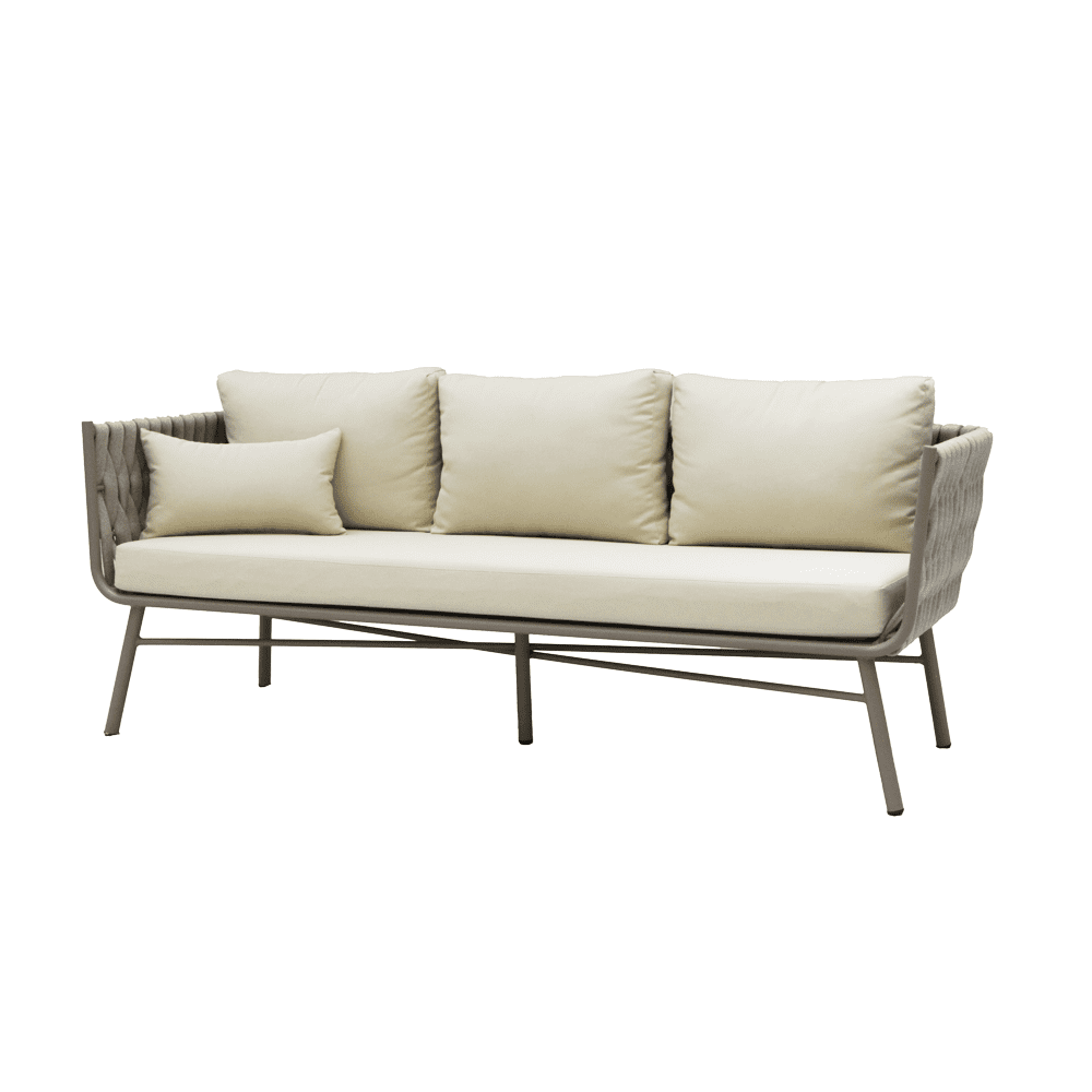 Casa Fiora Weaving Rope Aluminum Outdoor Sofa Set - 3 Sater