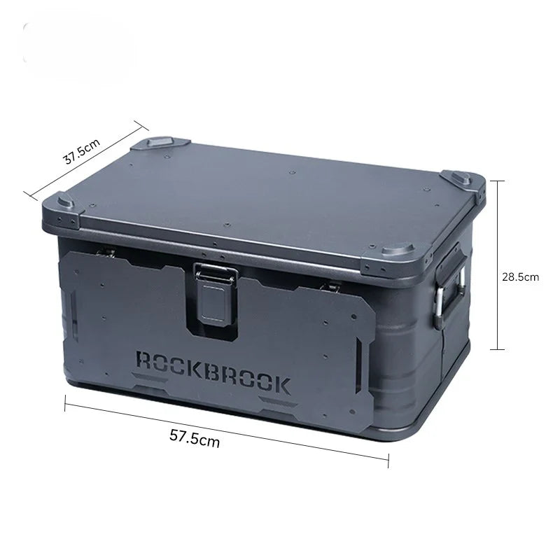 Portable Foldable Camping Table Multi Storage Box 50L with Stand Black