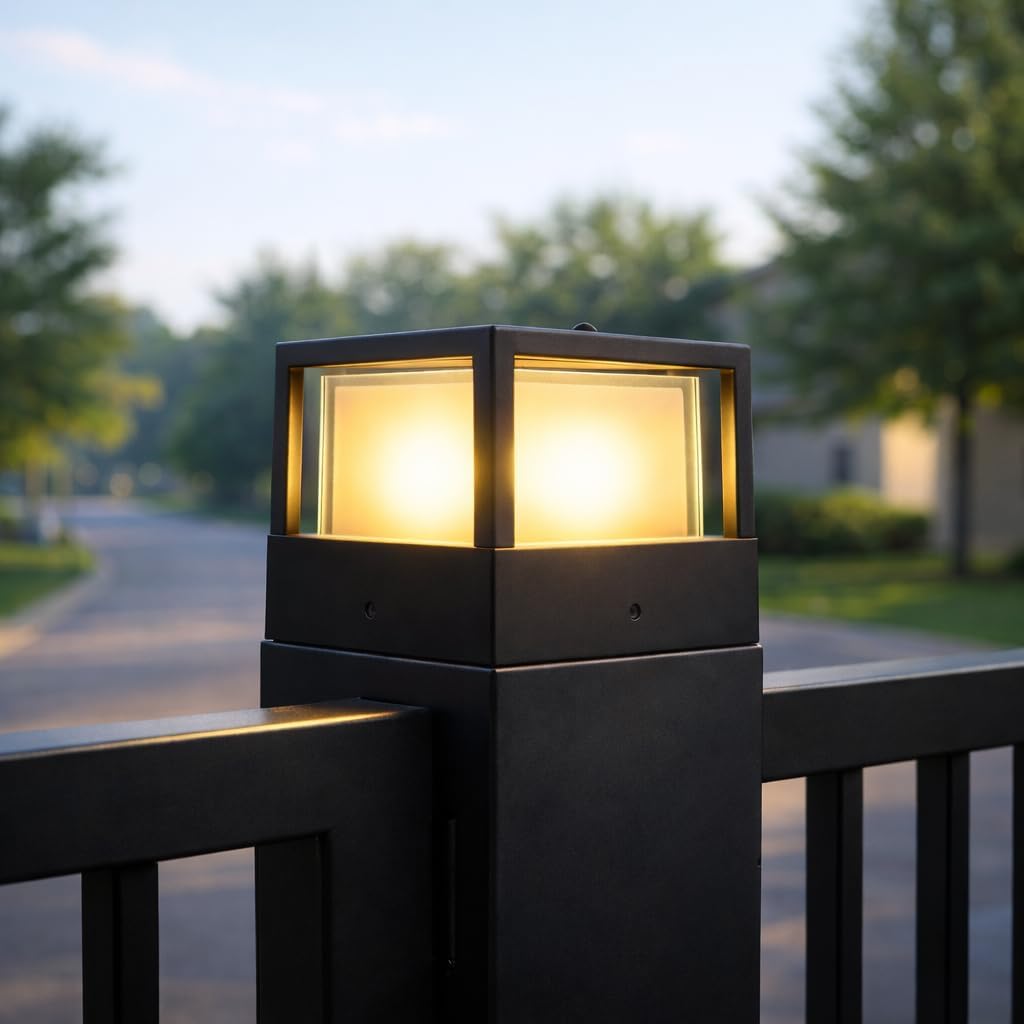 LED Gate Light Outdoor – Functional 4000K | Built-in LED Chip, IP65 Waterproof Pillar Lamp | Modern Villa Gate & Wall Light for Garden, Driveway & Compound | Premium Aluminum | 3-Year Warranty EURON