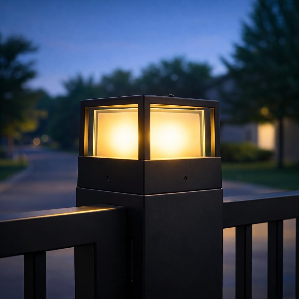 LED Gate Light Outdoor – Functional 4000K | Built-in LED Chip, IP65 Waterproof Pillar Lamp | Modern Villa Gate & Wall Light for Garden, Driveway & Compound | Premium Aluminum | 3-Year Warranty EURON