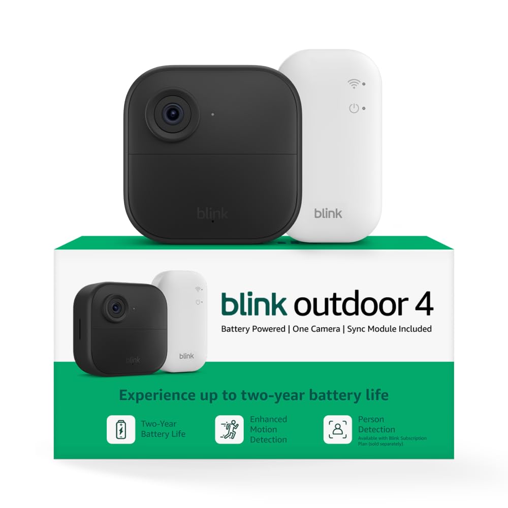 Blink Outdoor 4 Wireless Smart Security Camera, 1080p HD
