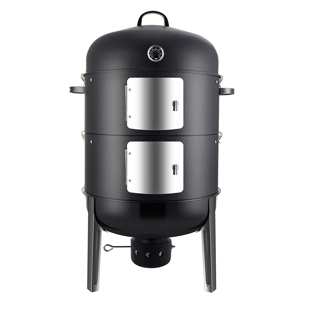 Realcook Vertical Charcoal Smoker - 636 sq.in Multi-Layer BBQ Grill & Smoker