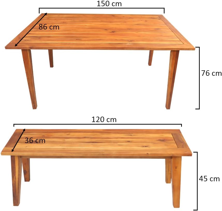 acacia wood dining set