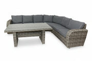 6-Seater L-Shape Outdoor Sofa Set - Rattan with Coffee Table & Cushions - The Outdoor Furniture Market