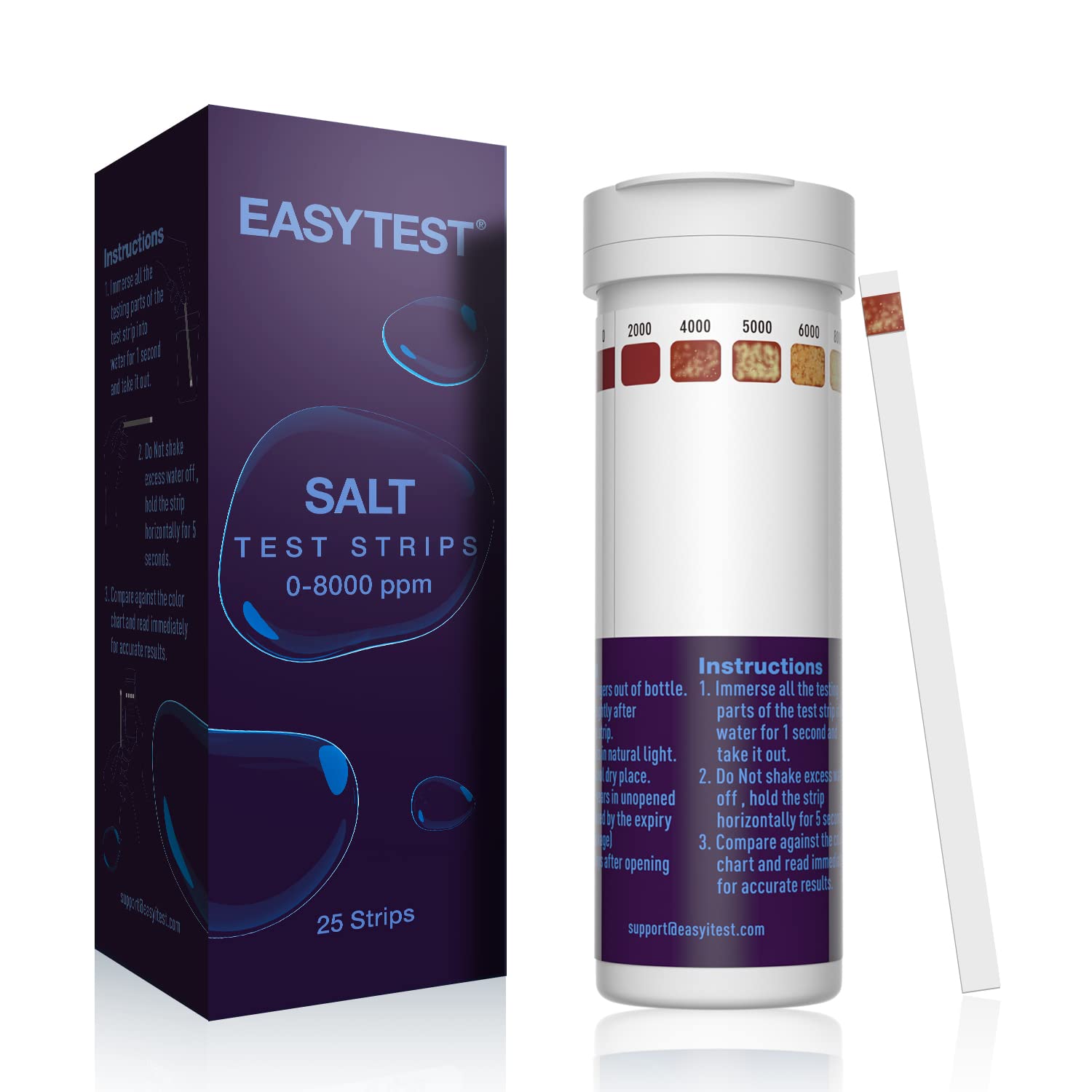 EASYTEST Pool & Spa Water Test Strips - Accurate 7-in-1 Testing Kit
