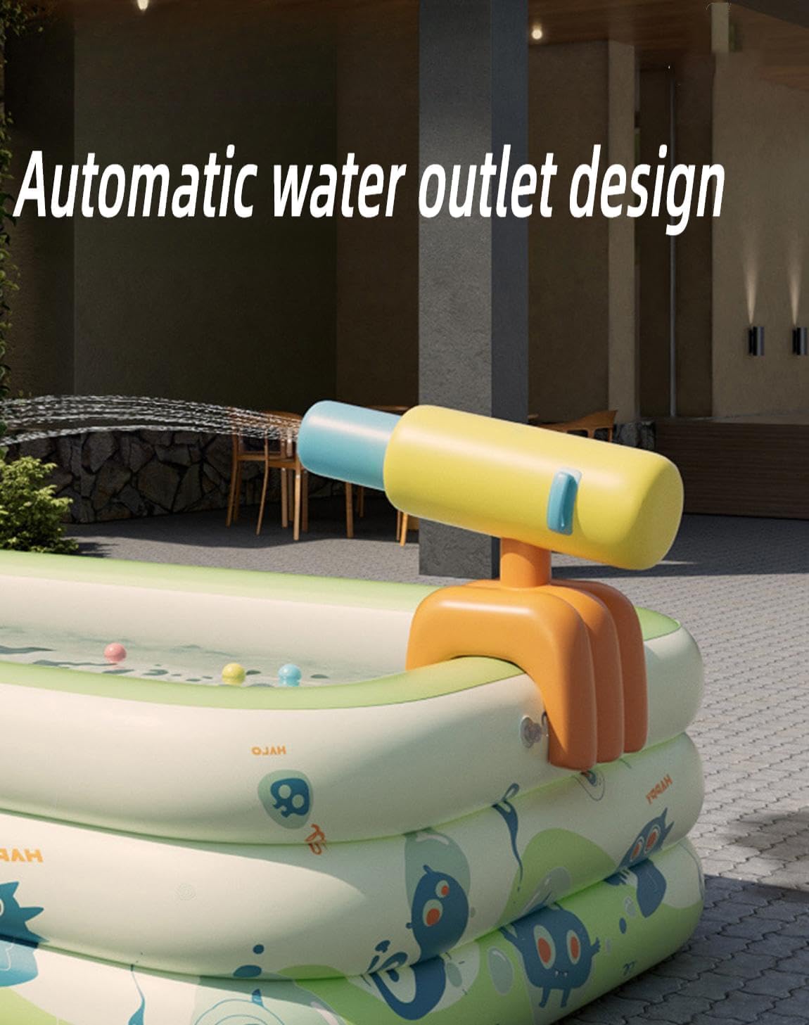 Large Inflatable Pool 390cm - Family Swimming Pool with Battery Pump - The Outdoor Furniture Market 