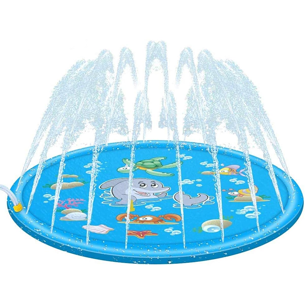 Dolphin Splash Pad - Water Sprinkler Play Mat for Kids