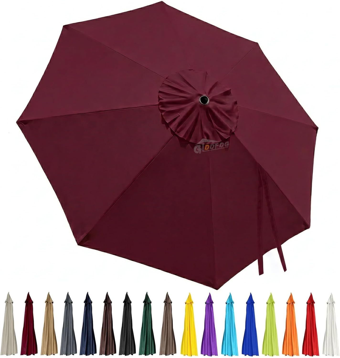 3m Replacement Outdoor Umbrella Canopy | 8-Rib | UPF 30+ Waterproof | Multiple Colours