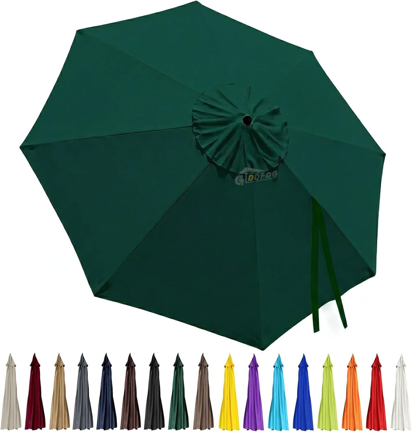 3m Replacement Outdoor Umbrella Canopy | 8-Rib | UPF 30+ Waterproof | Multiple Colours