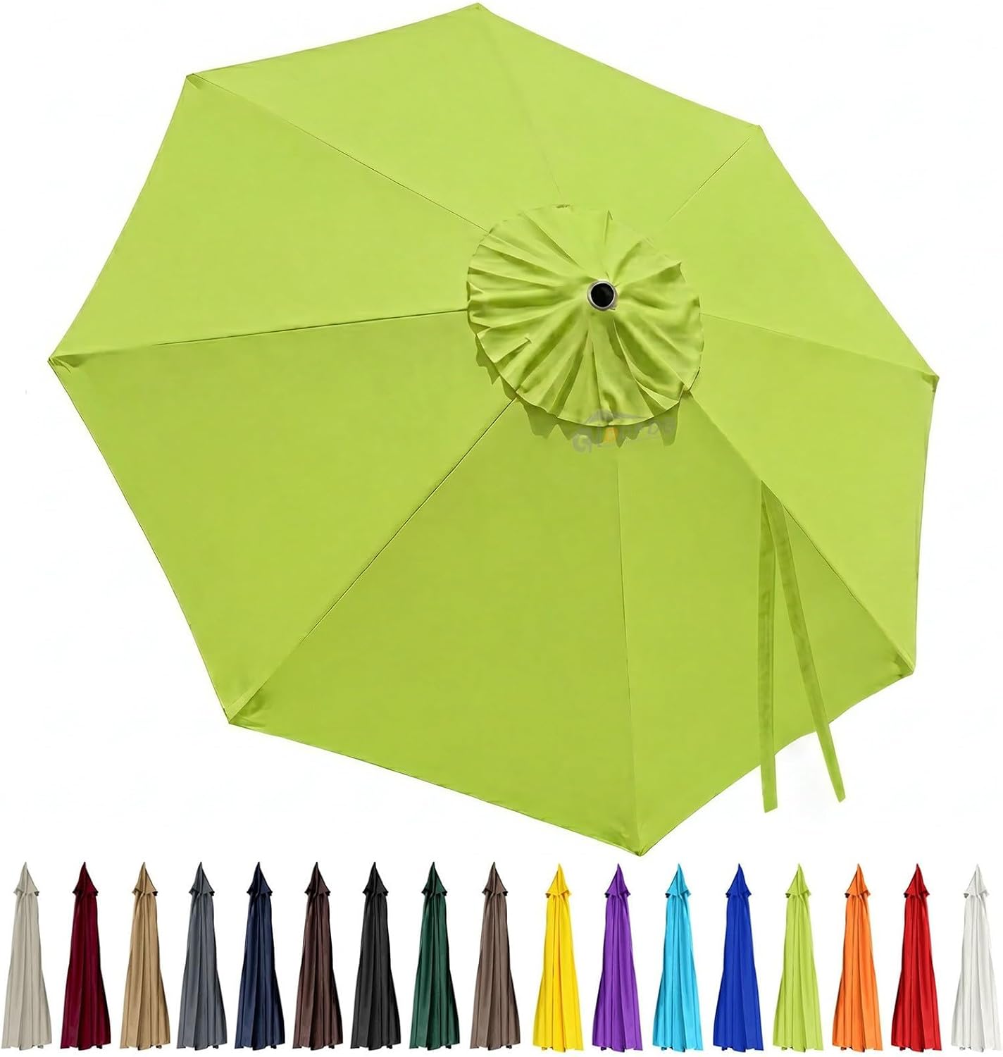 3m Replacement Outdoor Umbrella Canopy | 8-Rib | UPF 30+ Waterproof | Multiple Colours