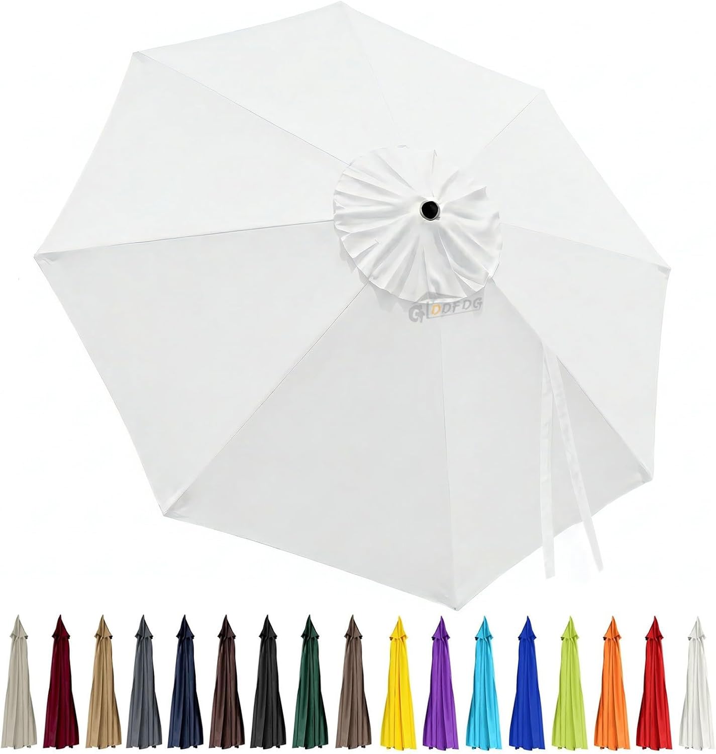 3m Replacement Outdoor Umbrella Canopy | 8-Rib | UPF 30+ Waterproof | Multiple Colours