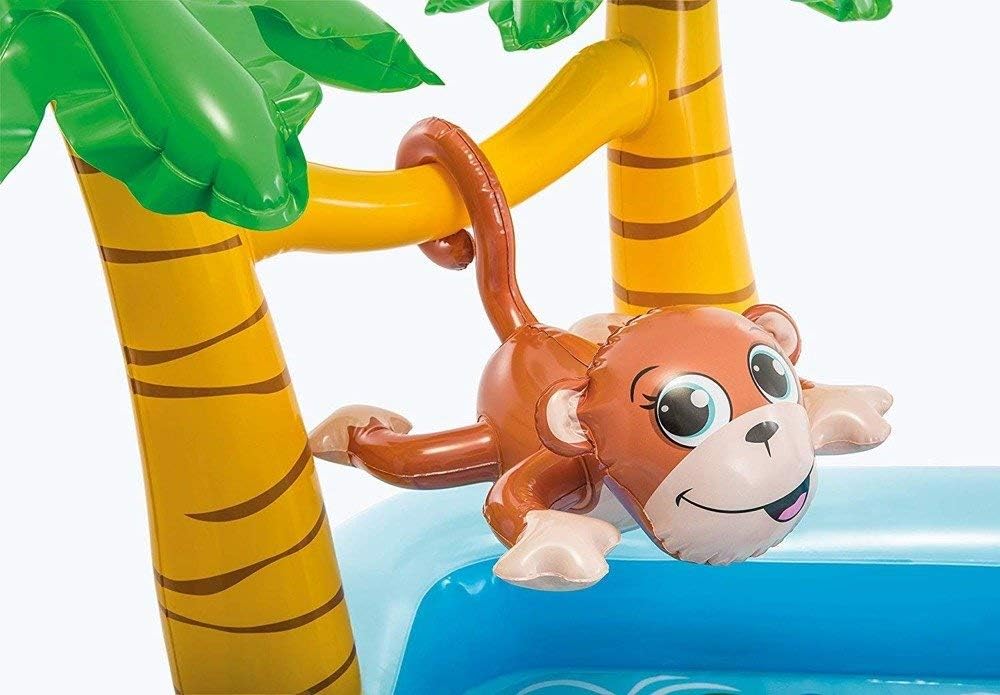 Jungle Adventures Water Play Center - Inflatable Pool with Slide & Games - The Outdoor Furniture Market 