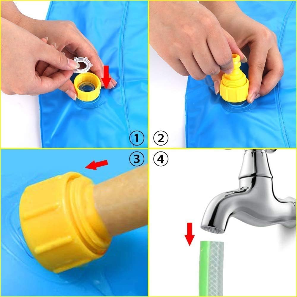 Colorful dolphin splash pad water sprinkler play mat for kids, outdoor water toy by The Outdoor Furniture Market, suitable for warm days