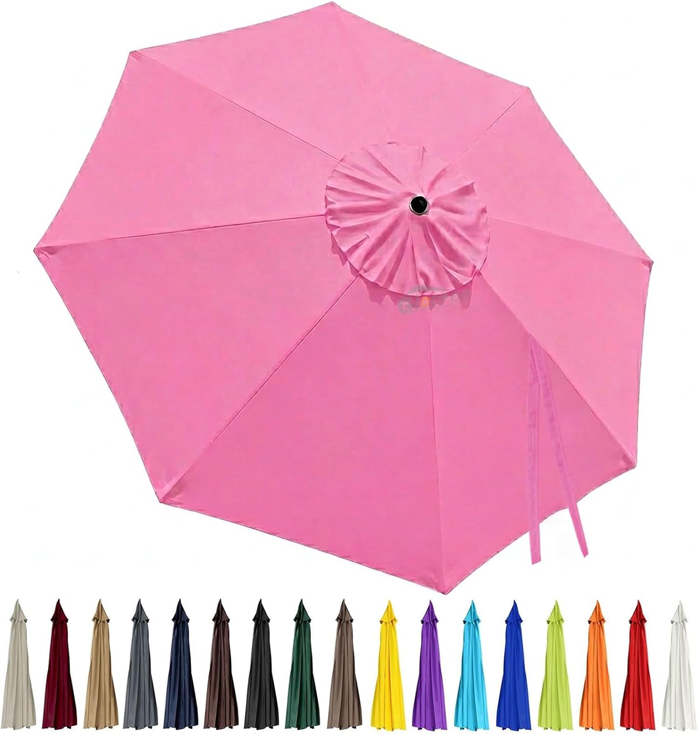 3m Replacement Outdoor Umbrella Canopy | 8-Rib | UPF 30+ Waterproof | Multiple Colours