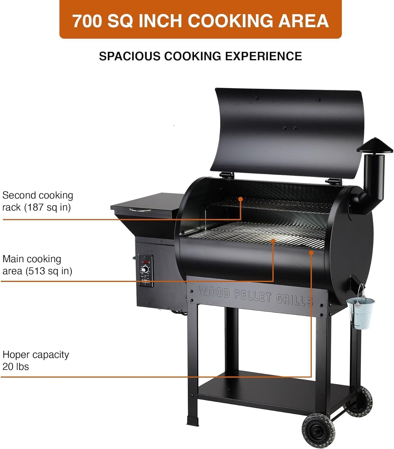 Z GRILLS 8-in-1 Wood Pellet Grill & Smoker with Auto Temperature Control