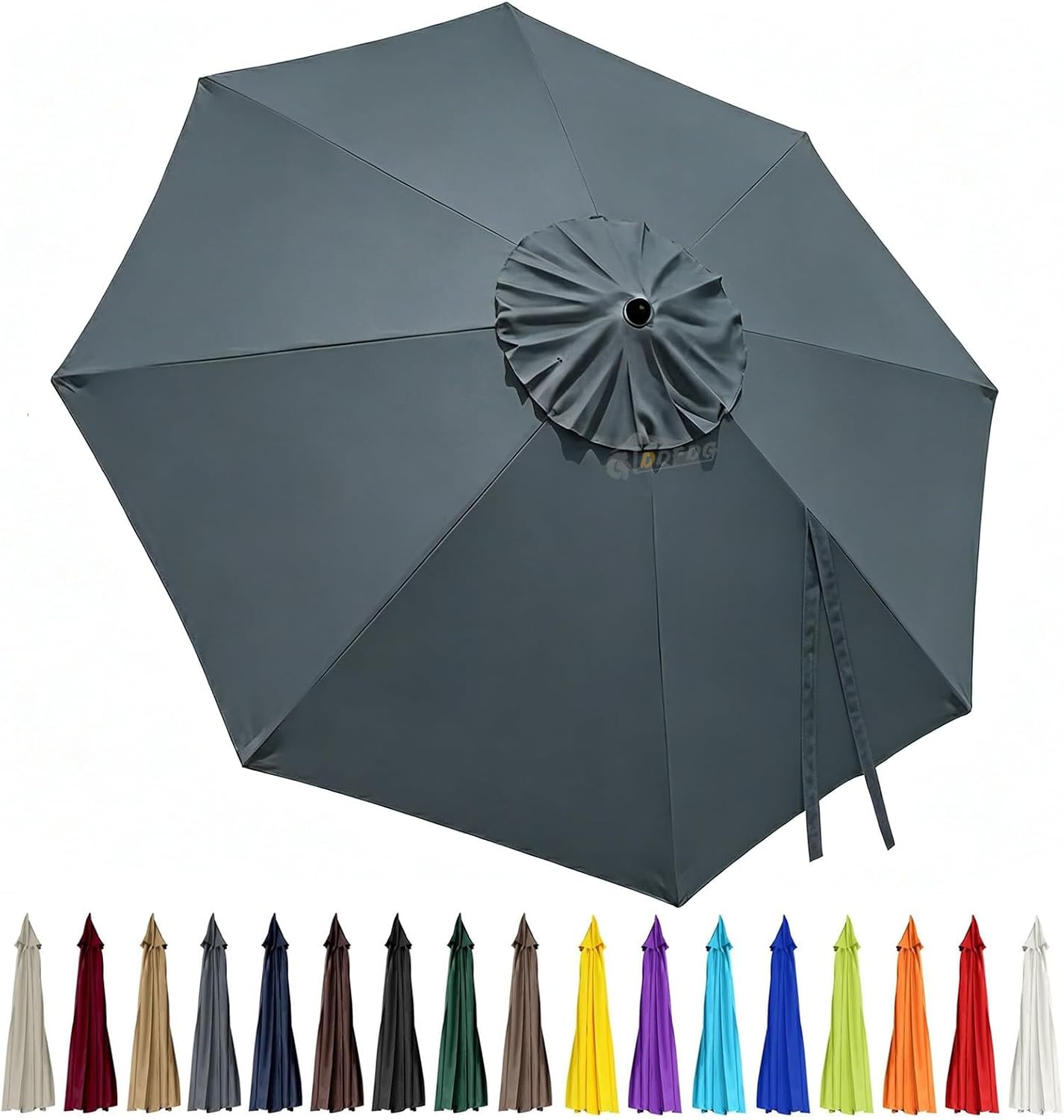 3m Replacement Outdoor Umbrella Canopy | 8-Rib | UPF 30+ Waterproof | Multiple Colours