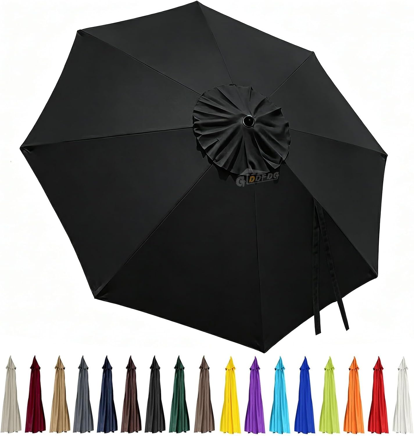 3m Replacement Outdoor Umbrella Canopy | 8-Rib | UPF 30+ Waterproof | Multiple Colours