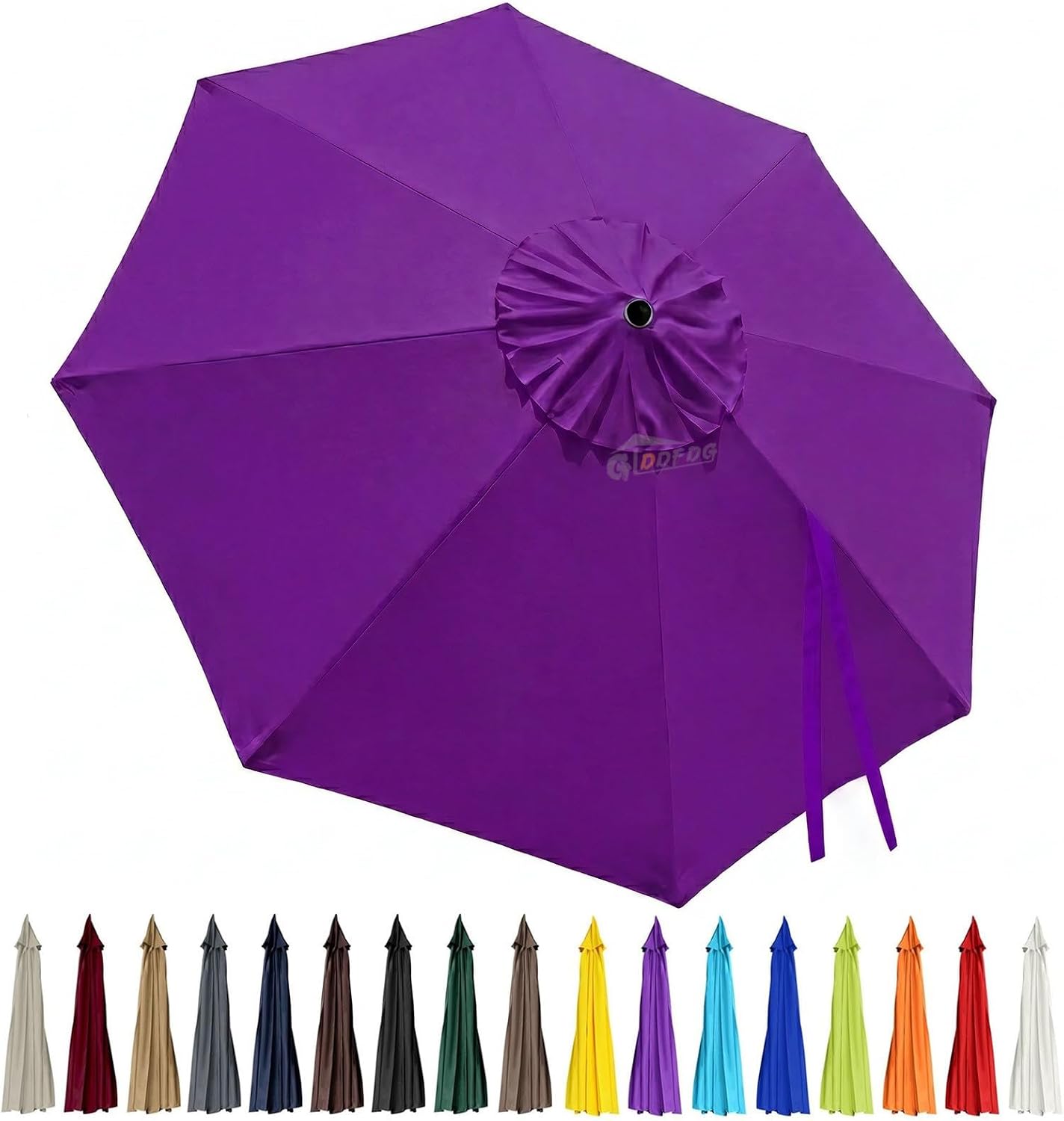 3m Replacement Outdoor Umbrella Canopy | 8-Rib | UPF 30+ Waterproof | Multiple Colours