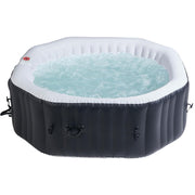 4-6 Person Square Inflatable Hot Tub - 130 Air Jets (Grey)