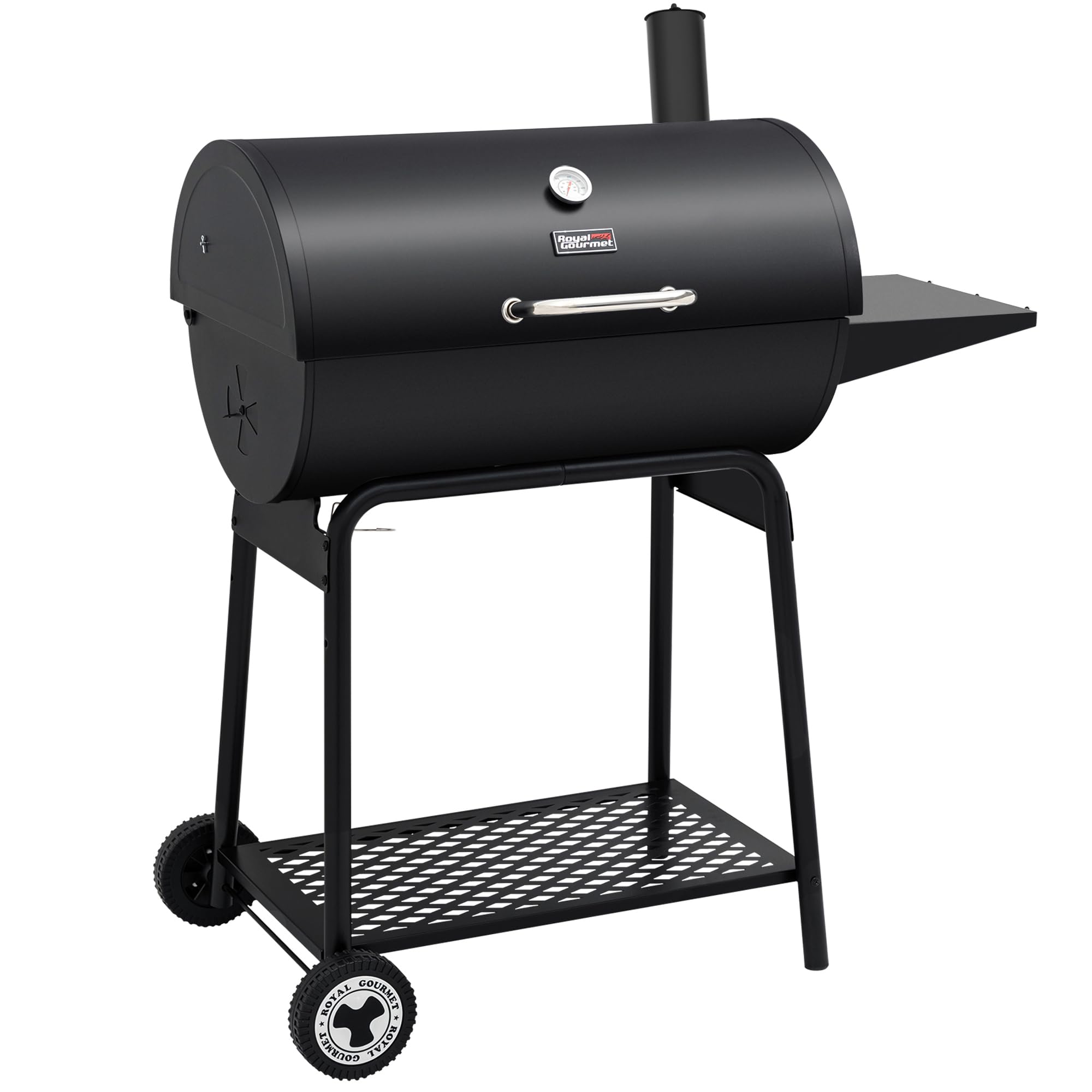 Royal Gourmet CC1830 30" Barrel Charcoal Grill - 627 sq.in Cooking Space