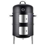 Realcook Vertical Charcoal Smoker - 636 sq.in Multi-Layer BBQ Grill & Smoker