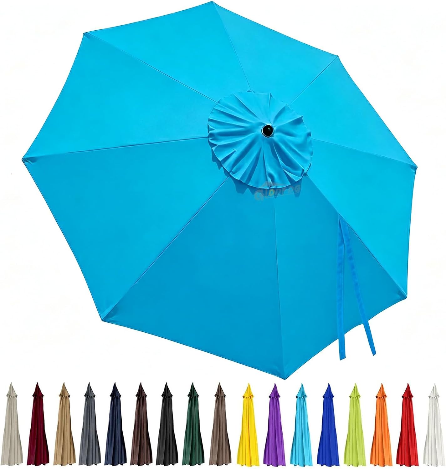 3m Replacement Outdoor Umbrella Canopy | 8-Rib | UPF 30+ Waterproof | Multiple Colours