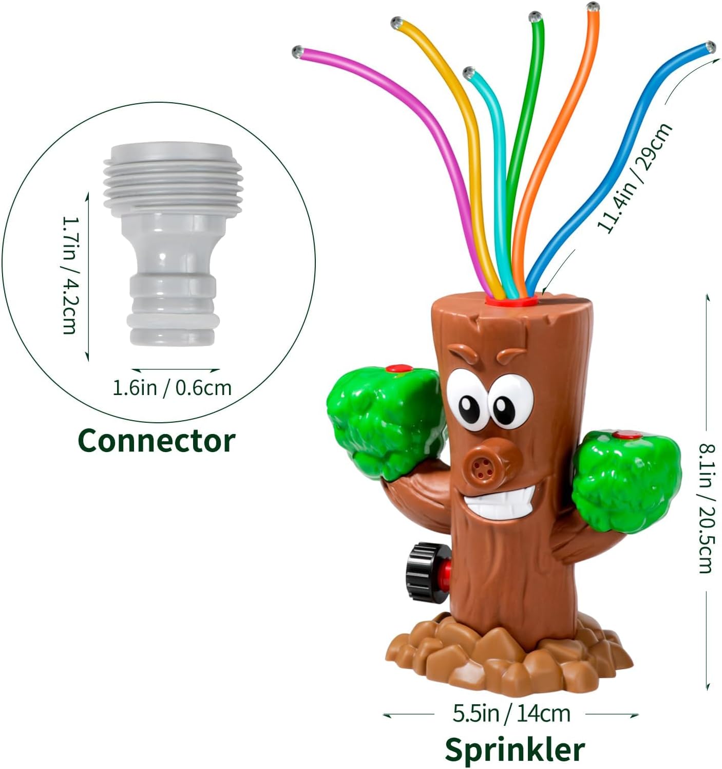 KASTWAVE Water Sprinkler for Kids, Summer Outside Toys Backyard Games with 6 Wiggle Tubes, Summer Sprinkler Toy for Lawn Backyard Outside Water Game for 3 4 5 6 7 8 Year Old Boys Girls Gift