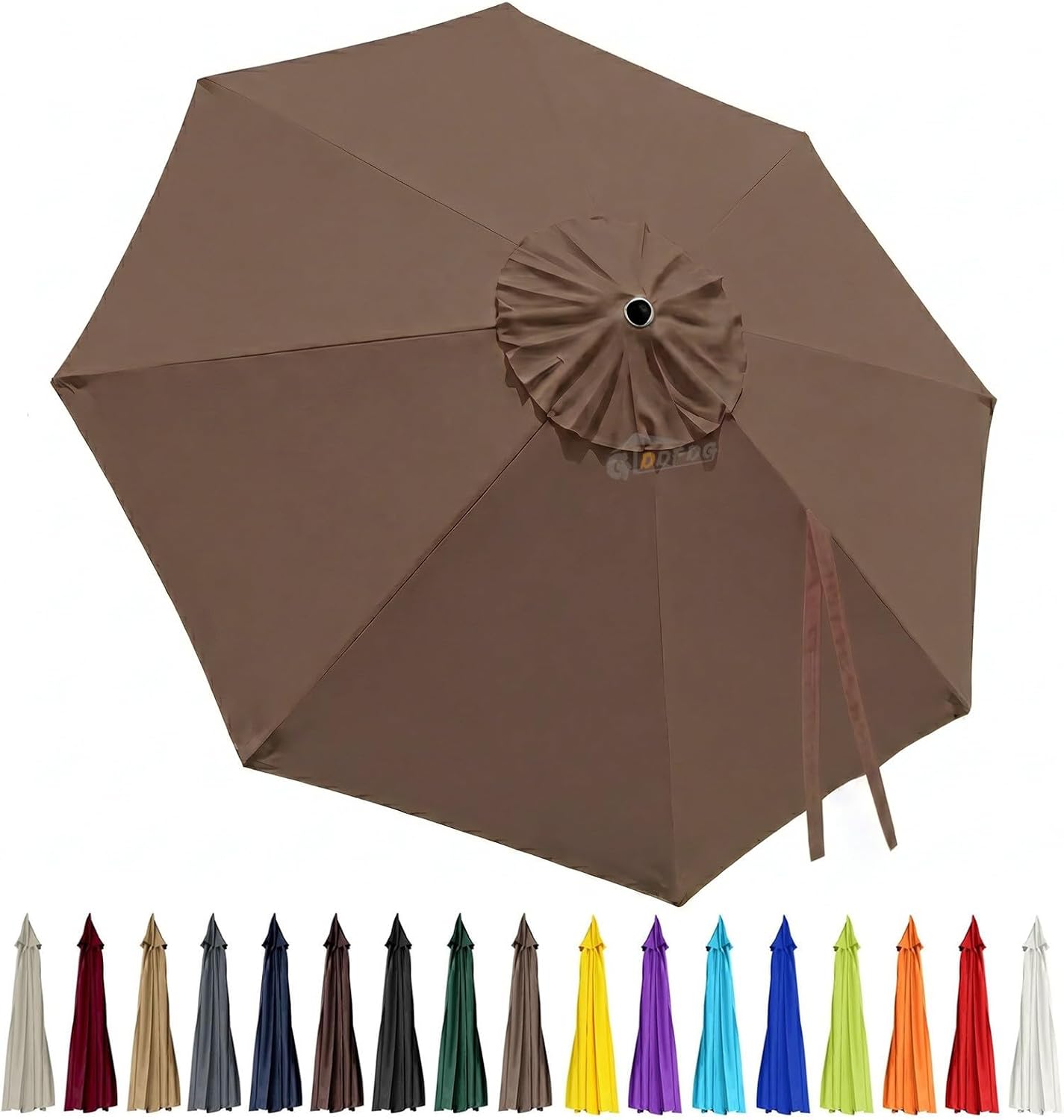 3m Replacement Outdoor Umbrella Canopy | 8-Rib | UPF 30+ Waterproof | Multiple Colours