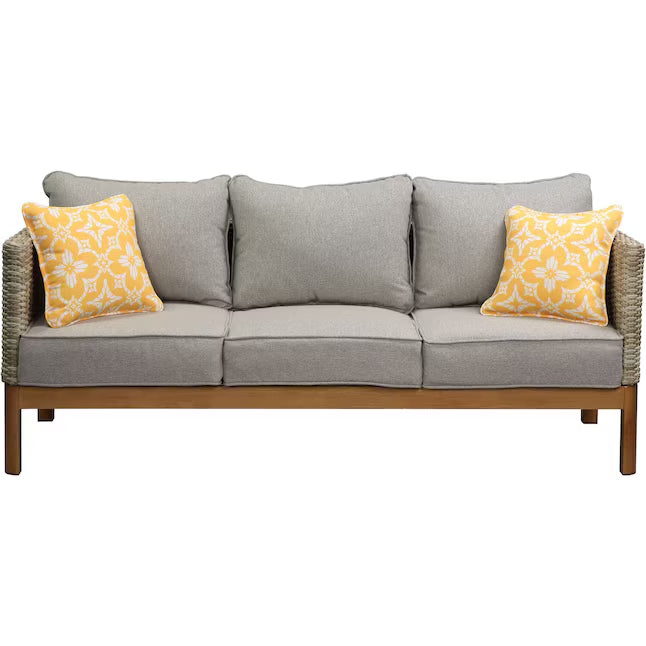5-Seater Aluminium Outdoor Sofa Set | Beige Water-Resistant Cushions | 4-Piece