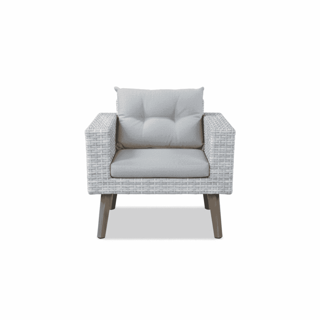 7 seater grey rattan lounge set with grey cushions, featuring a stylish design by for outdoor relaxation.