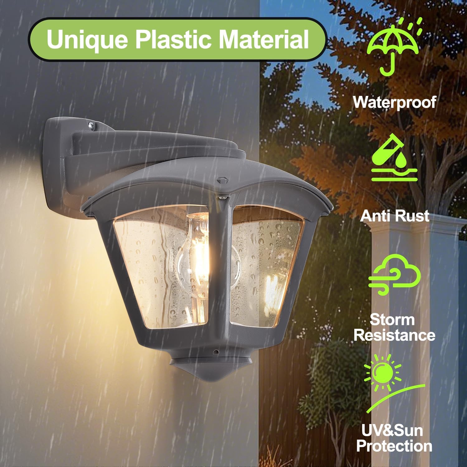 Modern Outdoor Wall Lantern - Waterproof E27 Sconce Light - The Outdoor Furniture Market 