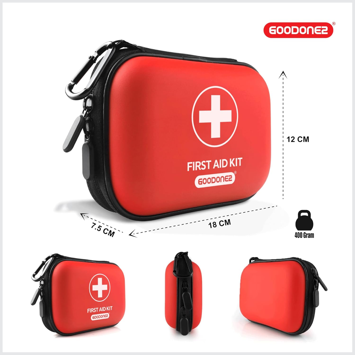 200 Pcs First Aid Kit + Survival kit for Treat, Protect Minor Cuts, Scrapes. Home, Office, Car, School, Business, Travel, Emergency, Survival, Hunting, Outdoor, Camping & Sport Red