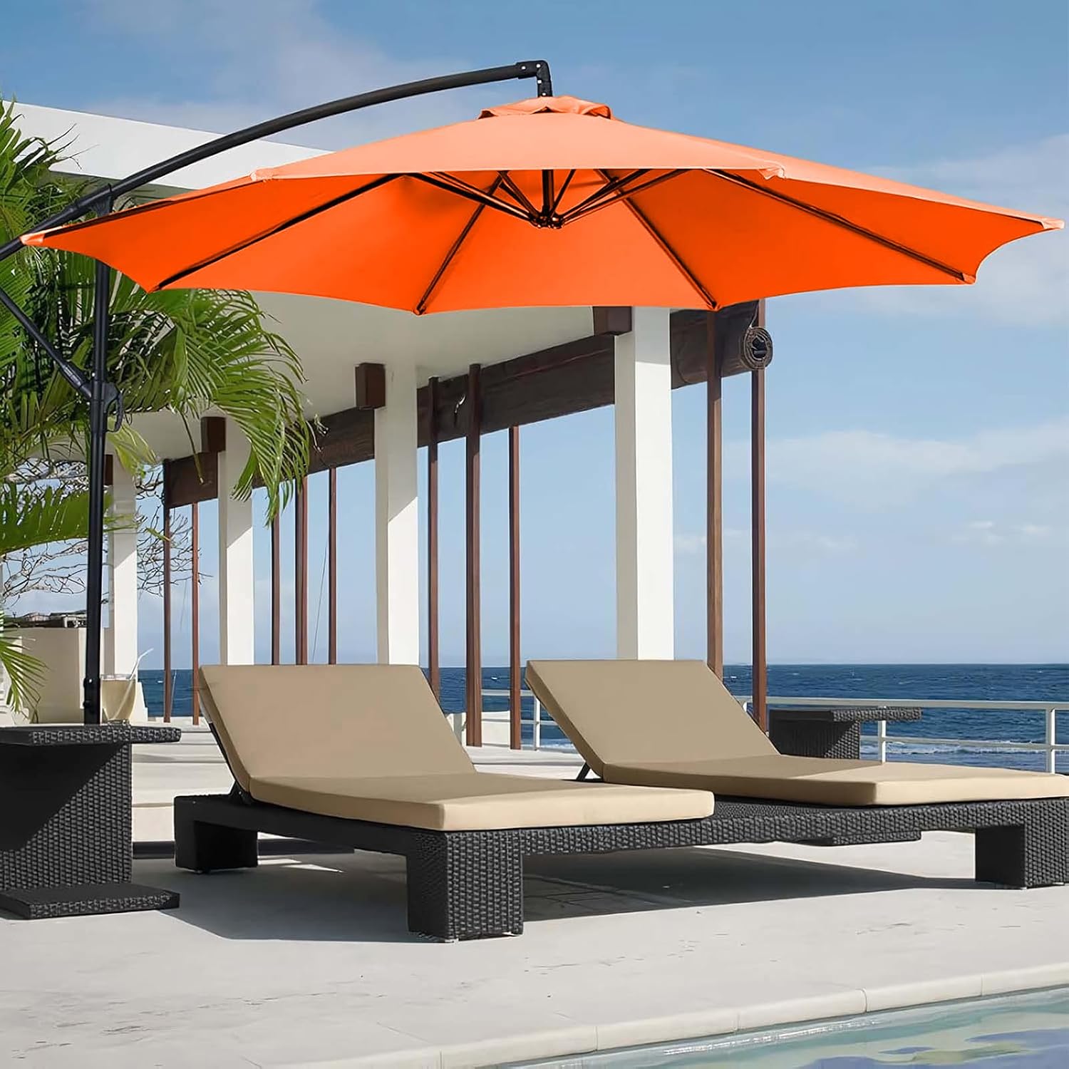 3m Replacement Outdoor Umbrella Canopy | 8-Rib | UPF 30+ Waterproof | Multiple Colours