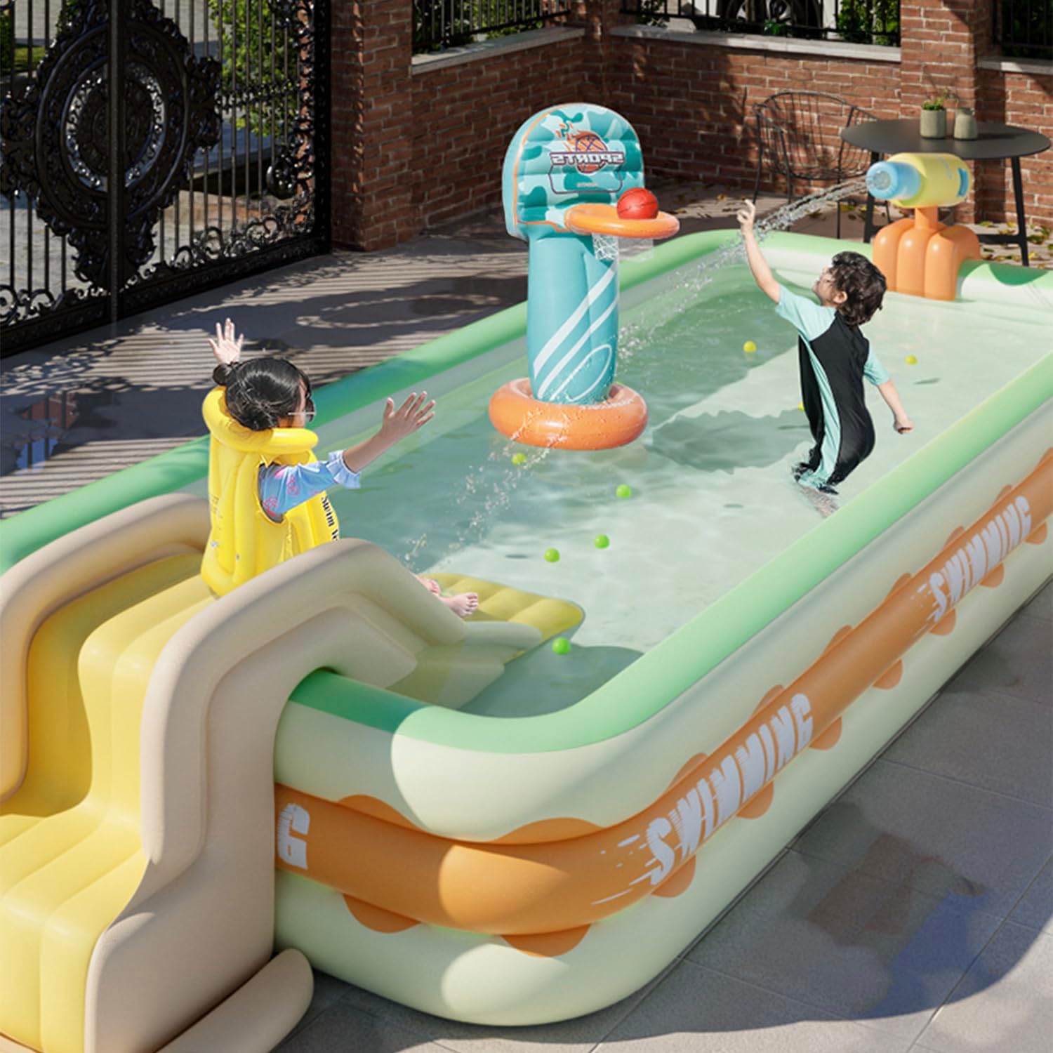 Inflatable Pool Slide - Water Slide Attachment for Swimming Pools - The Outdoor Furniture Market 