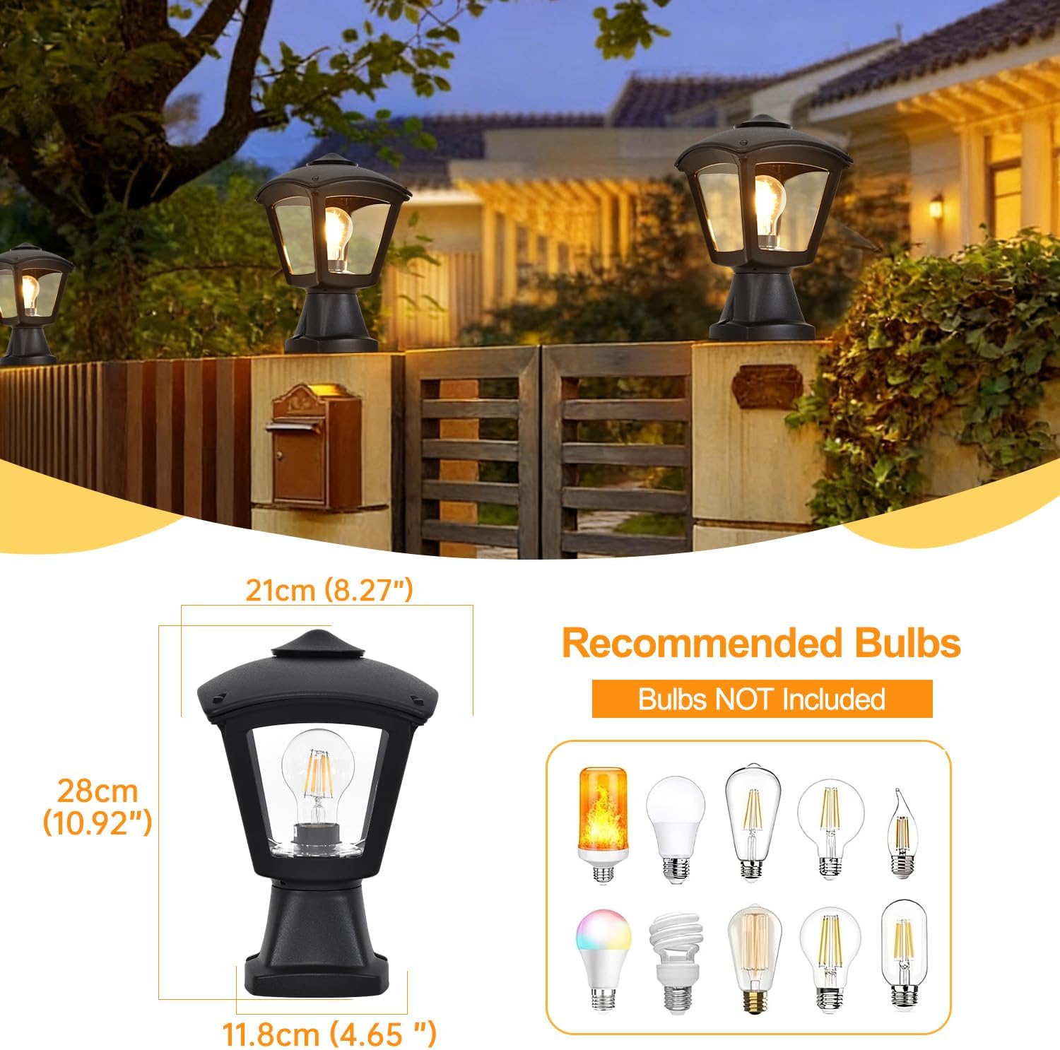 Modern Outdoor Wall Lantern - Waterproof E27 Sconce Light - The Outdoor Furniture Market 