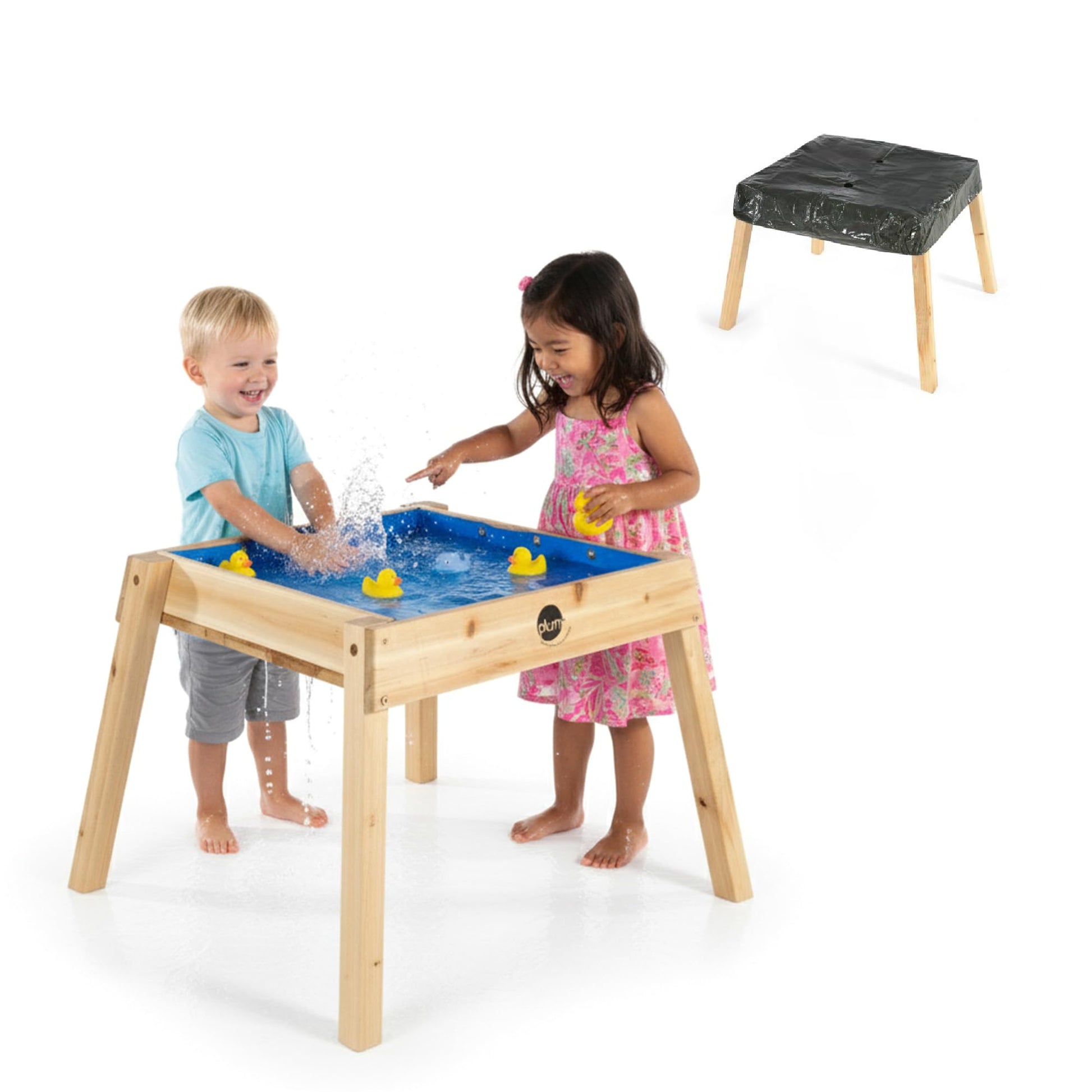 Surfside 3-in-1 Sand & Water Table with Parasol - Wooden Outdoor Play - The Outdoor Furniture Market 
